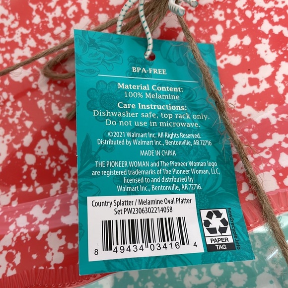 The Pioneer Woman Country Splatter Melamine Oval Platter Set - Picture 6 of 6